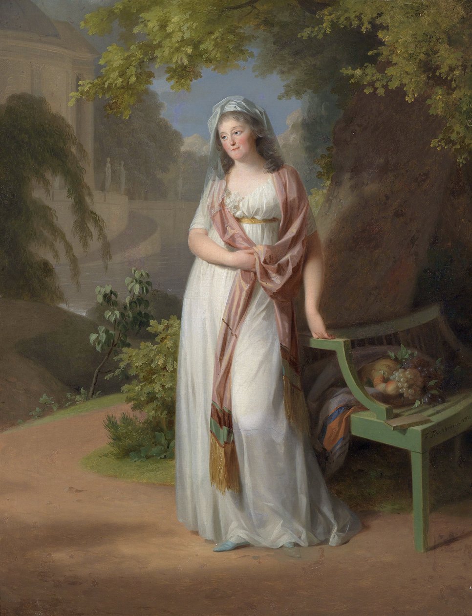 Portrait de la margravine Luise von Anhalt-Dessau (Louise de Brandebourg-Schwedt) - Johann Friedrich August Tischbein