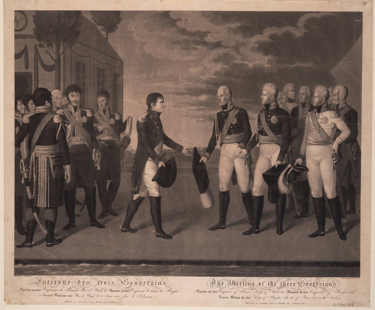 Rencontre de Tilsit des trois monarques en juillet 1807, 1808 - Johann Friedrich Jügel