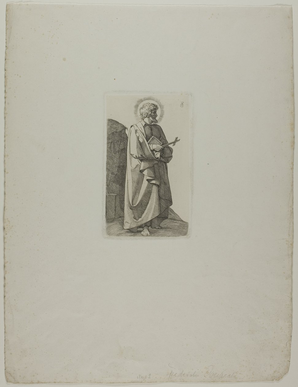 Saint Philipp Neri avec croix et livre - Johann Friedrich Overbeck