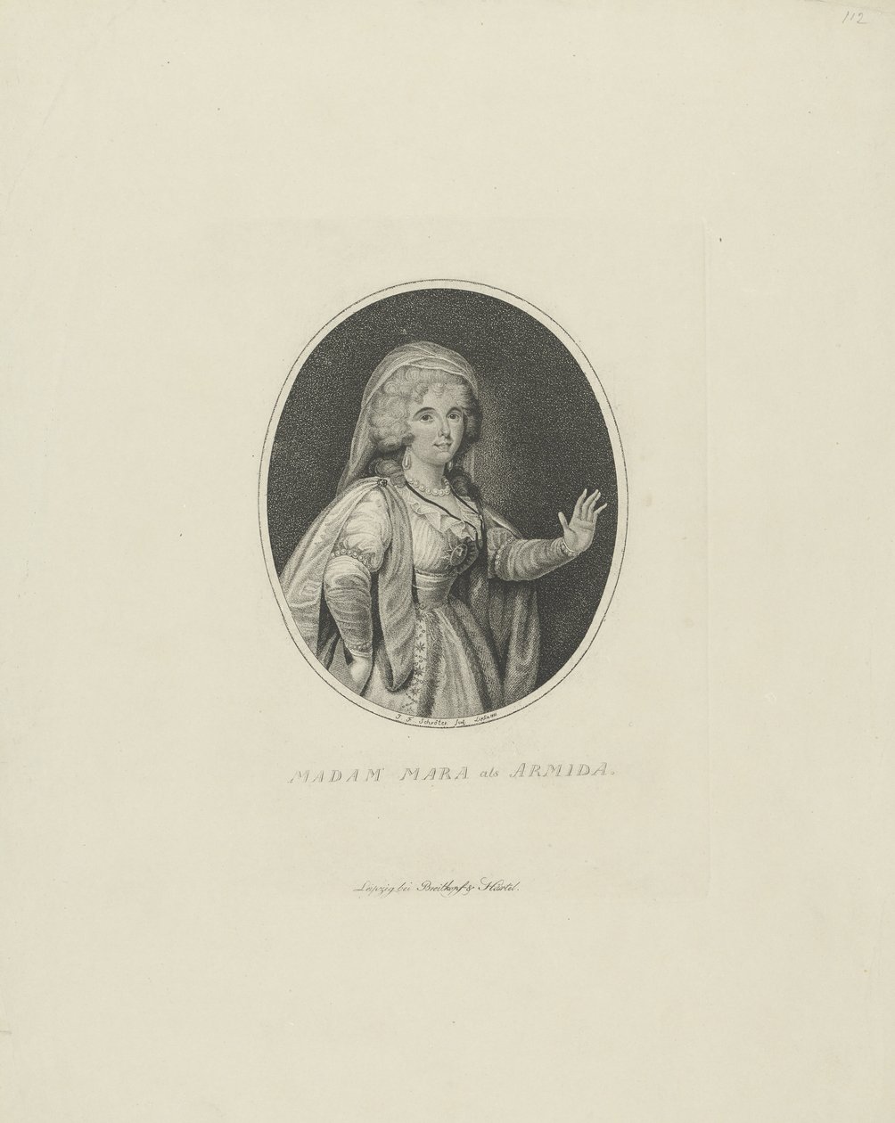 Gertrud Elisabeth Mara, née Schmeling 1749-1833 en Armida, 1801 - Johann Friedrich Schröter