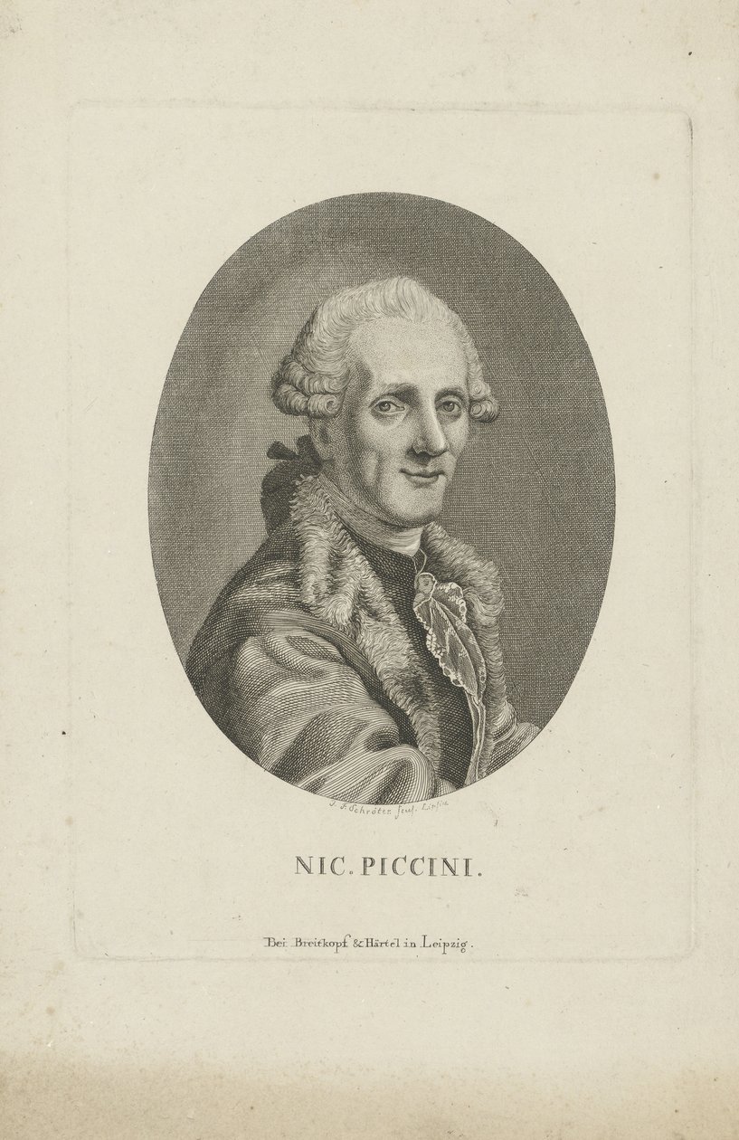 Portrait du compositeur Niccolò Piccinni 1728-1800, vers 1790 - Johann Friedrich Schröter