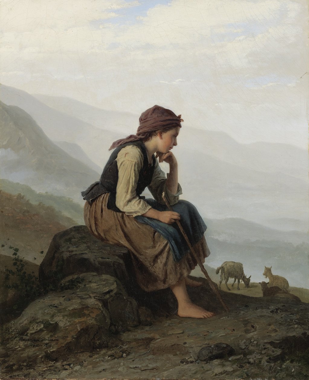 La petite gardienne de chèvres - Johann Georg Meyer