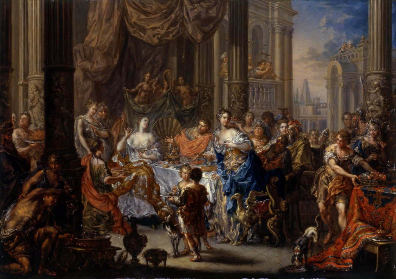 Le festin de Cléopâtre - Johann Georg Platzer