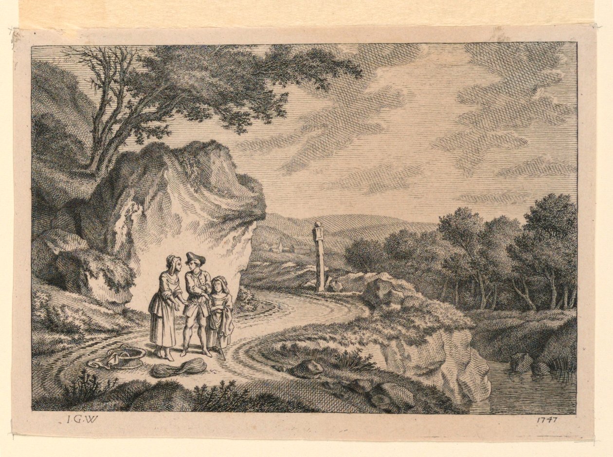 La route sinueuse - Johann Georg Wille