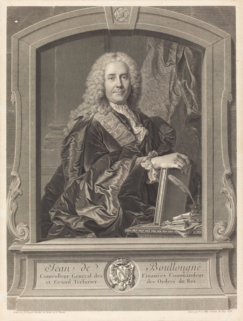 Jean de Boullongne - Johann Georg Wille after Hyacinthe Rigaud