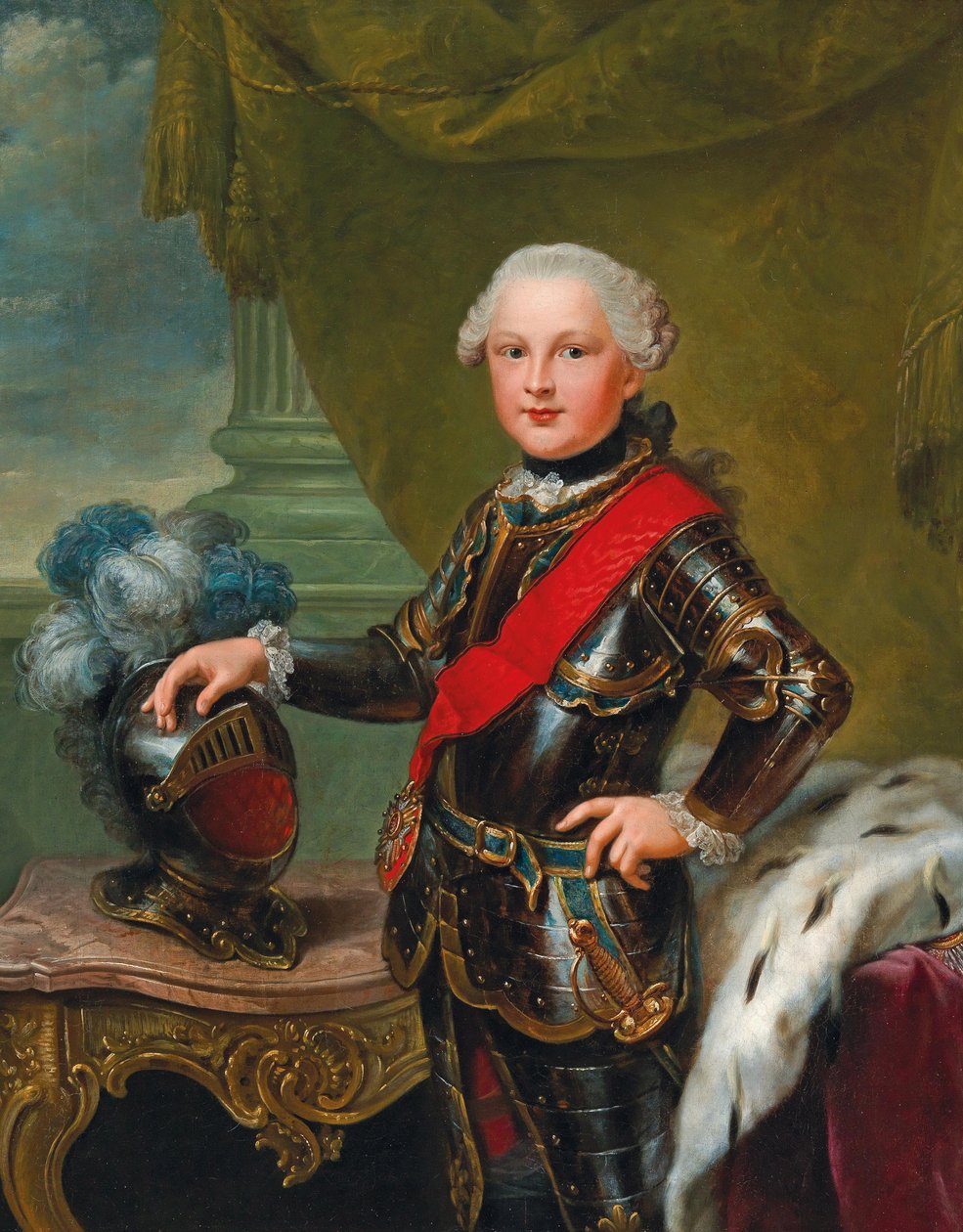 Portrait de Charles II Auguste 1746-1795, duc de Deux-Ponts, vers 1757 - Johann Georg Ziesenis the Younger