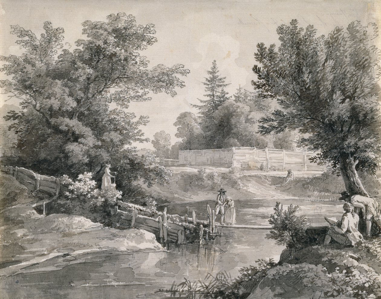 Au Hirschanger dans le Jardin Anglais - Johann Georg von Dillis