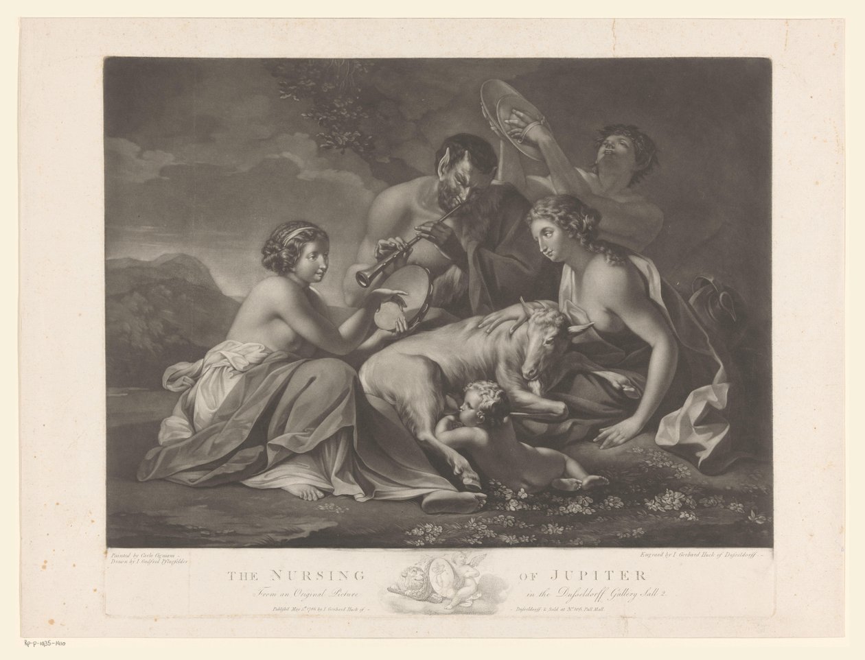 Jupiter nourri par la chèvre Amalthée - Johann Gerard Huck