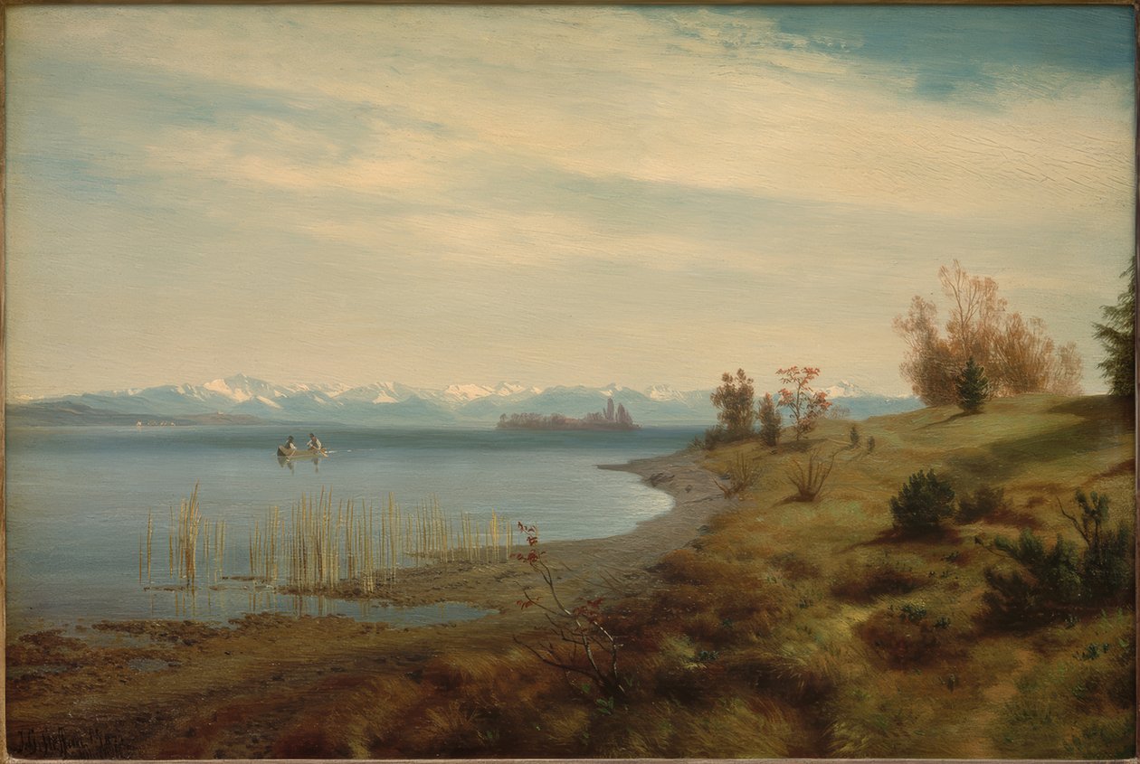 Début du printemps au lac de Starnberg - Johann Gottfried Steffan