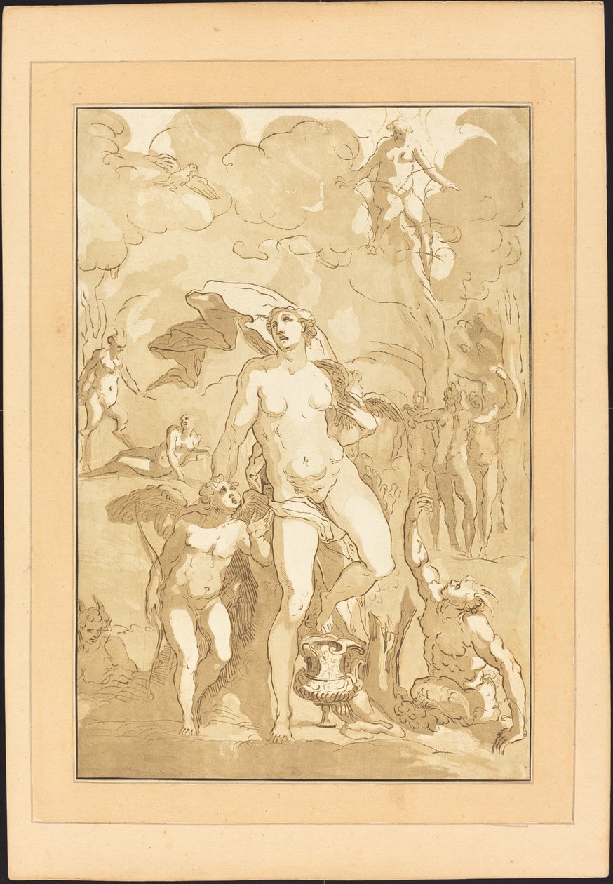 Vénus - Johann Gottlieb Prestel after Jacopo Ligozzi