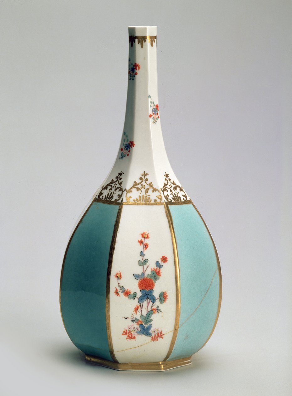 Flacon, en forme de bouteille de saké japonaise, pour la manufacture de Meissen, vers 1725 - Johann Gregor Herold