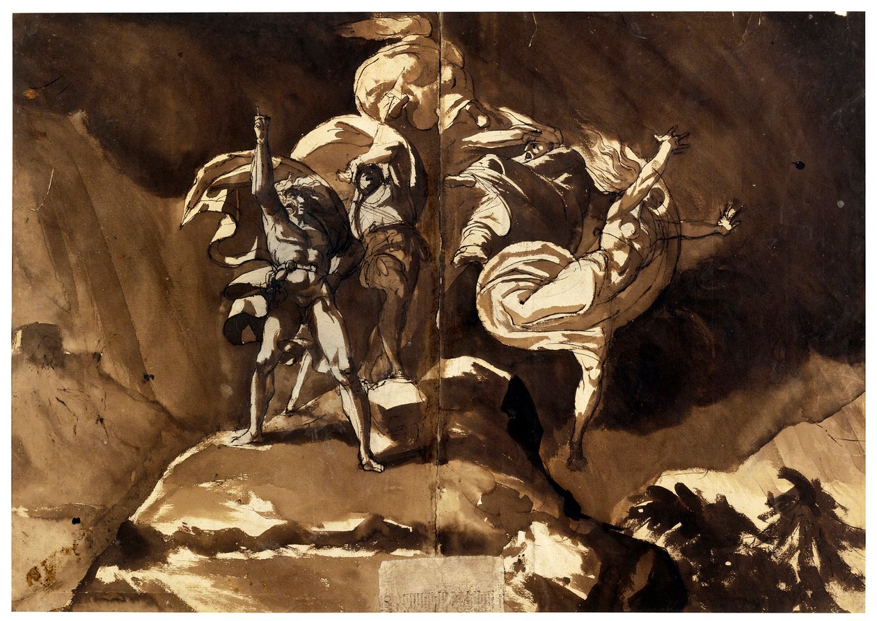 Les sorcières flottant au-dessus de Macbeth et Banquo - Johann Heinrich Füssli