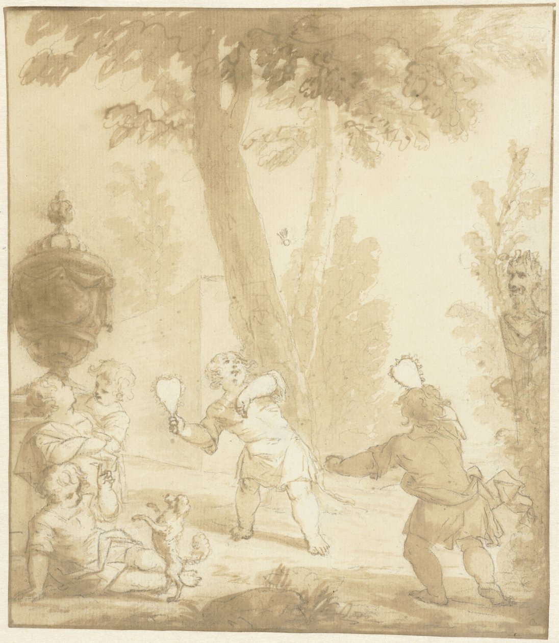 Représentation allégorique avec des enfants jouant - Johann Heinrich Keller (II)