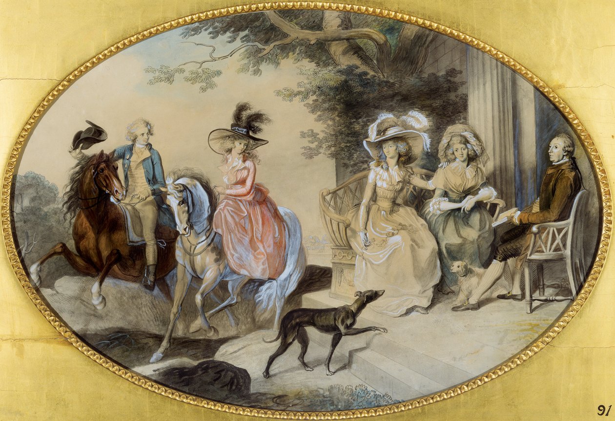 Lady St. Aubyn et sa famille - Johann Heinrich Ramberg