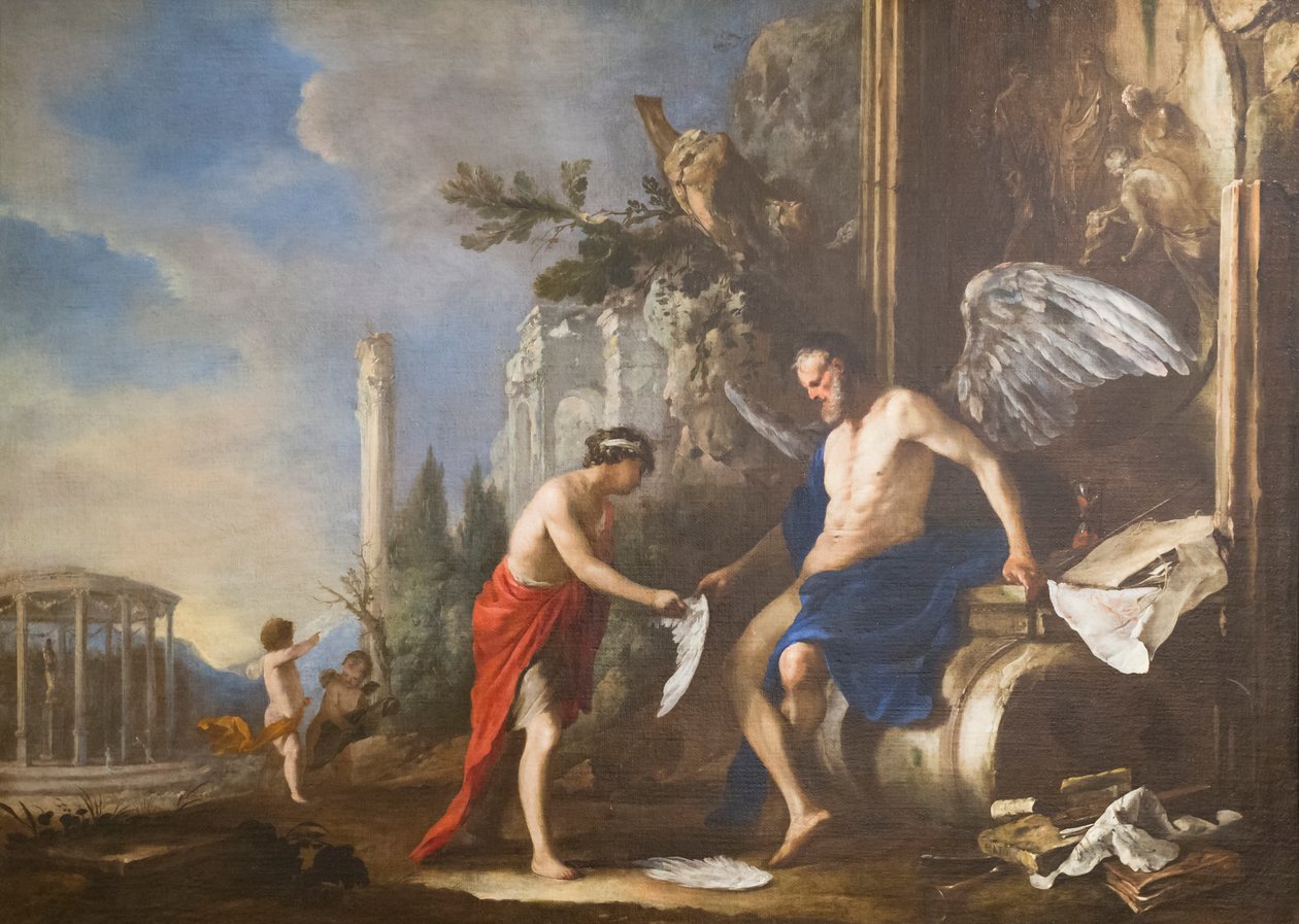 Allégorie du temps, Chronos et Éros - Johann Heinrich Schonfeldt