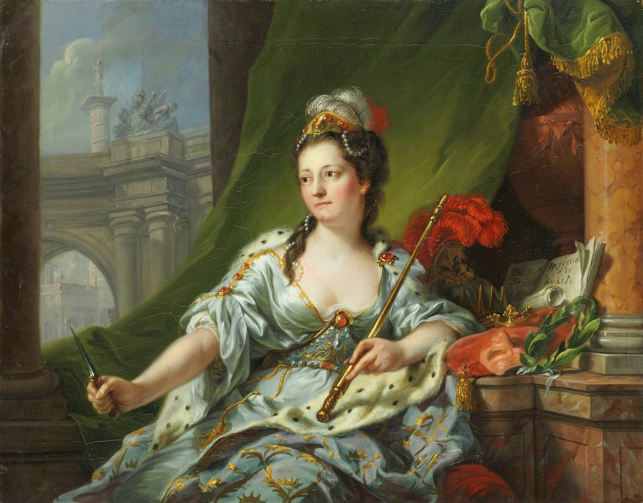 La muse Melpomene (les neuf muses, 1771) - Johann Heinrich Tischbein