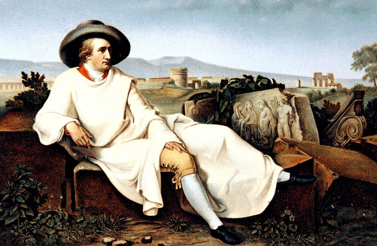 Goethe en Italie, carte postale, c. 1900 - Johann Heinrich Wilhelm (after) Tischbein