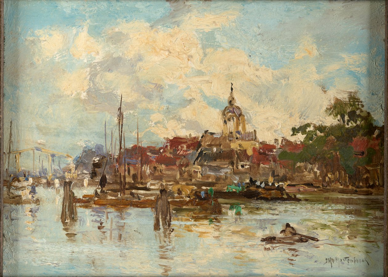 Amsterdam (huile sur panneau) - Johann Hendrik Mastenbroek