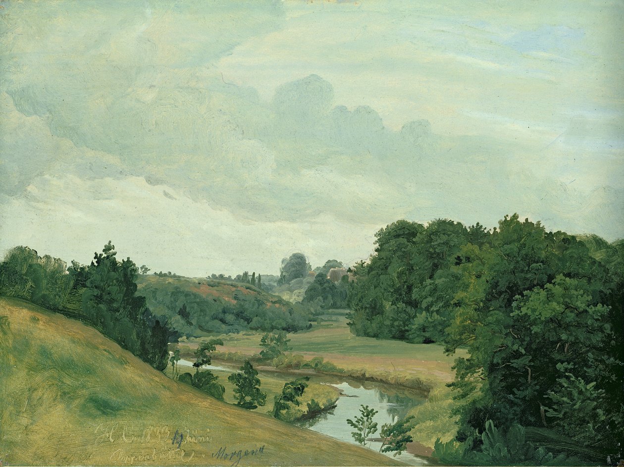 La rivière Alster à Poppenbüttel le matin, 1883 - Johann Herman Carmiencke