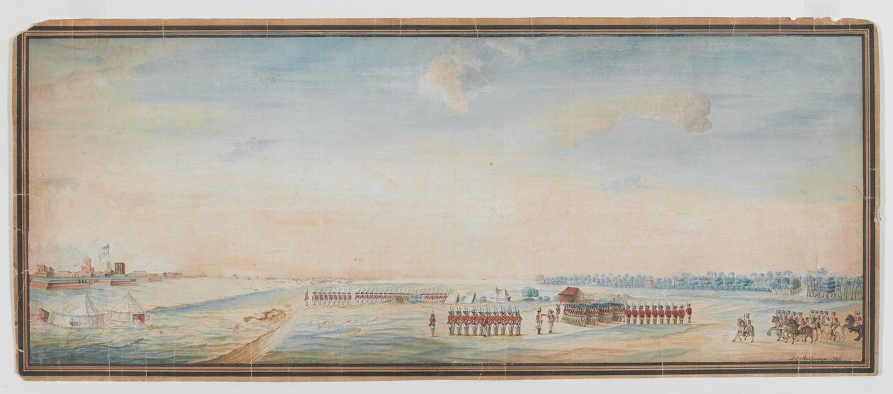 Infanterie britannique, infanterie indigène et cavalerie indigène s