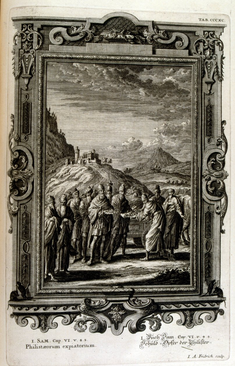 Offrandes faites aux Philistins - Johann Jakob Scheuchzer
