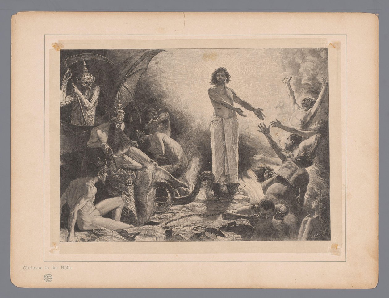 Le Christ aux enfers (série: Sept représentations mystiques) - Johann Jakob Weber