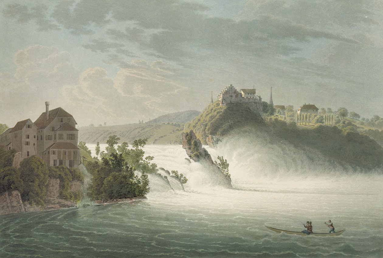 Les Chutes du Rhin, gravé par J. Hurlimann - Johann Jakob Wetzel