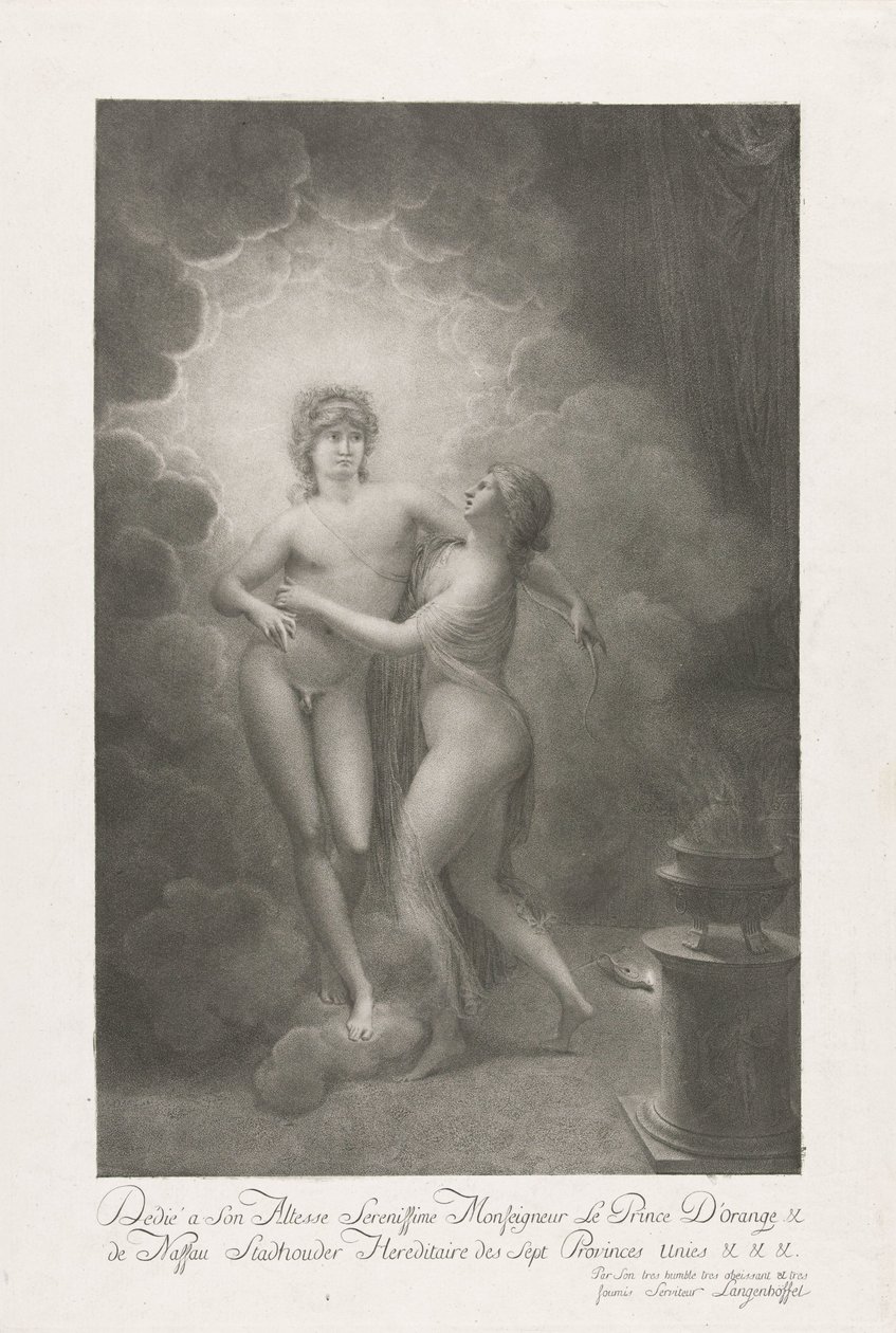 Allégorie sur le mariage de Guillaume V et Wilhelmine de Prusse, 1767 - Johann Joseph Friedrich Langenhöffel