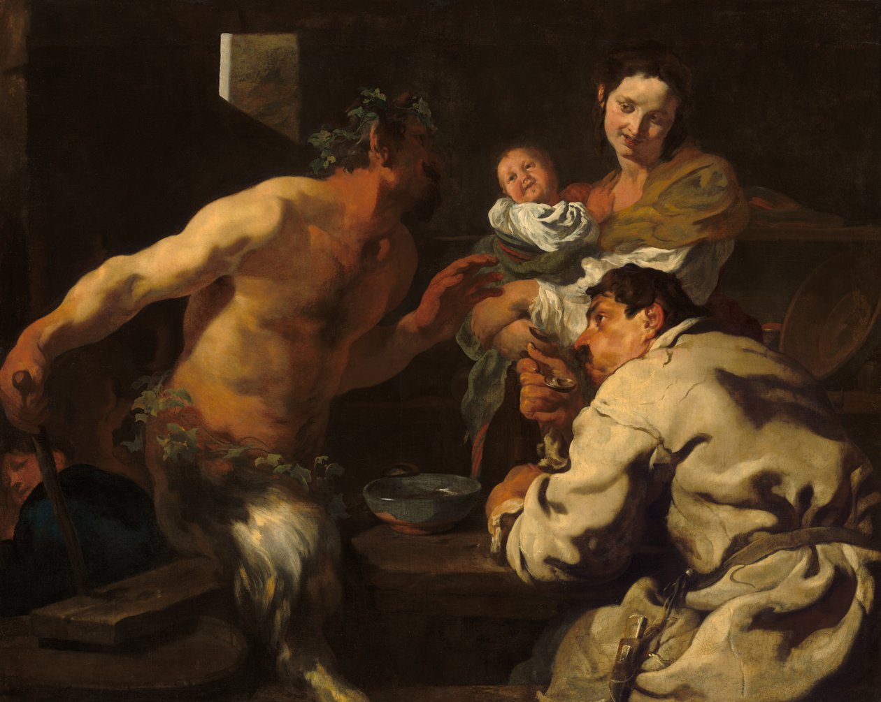Le Satyre et le Paysan - Johann Liss