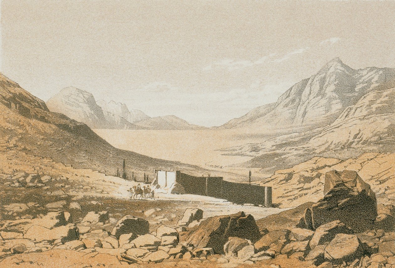 La Vallée de Bostan. Gravure par Bernatz et alii - Steinkopk J.F. Éditeur - Johann Martin Bernatz