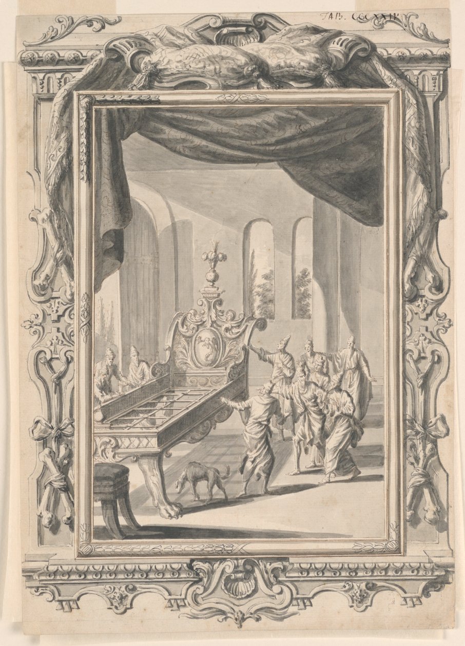 Étude pour Le Lit de fer du roi Og, Planche 324, Physica Sacra - Johann Melchior Füssli