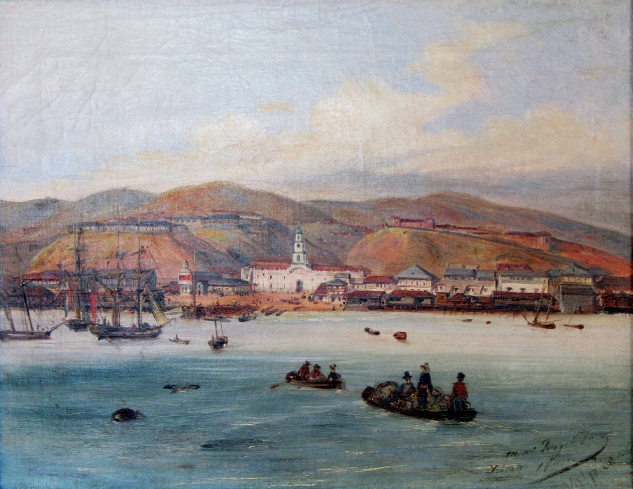 Espagnol : El puerto de Valparaíso Le port de Valparaíso - Johann Moritz Rugendas