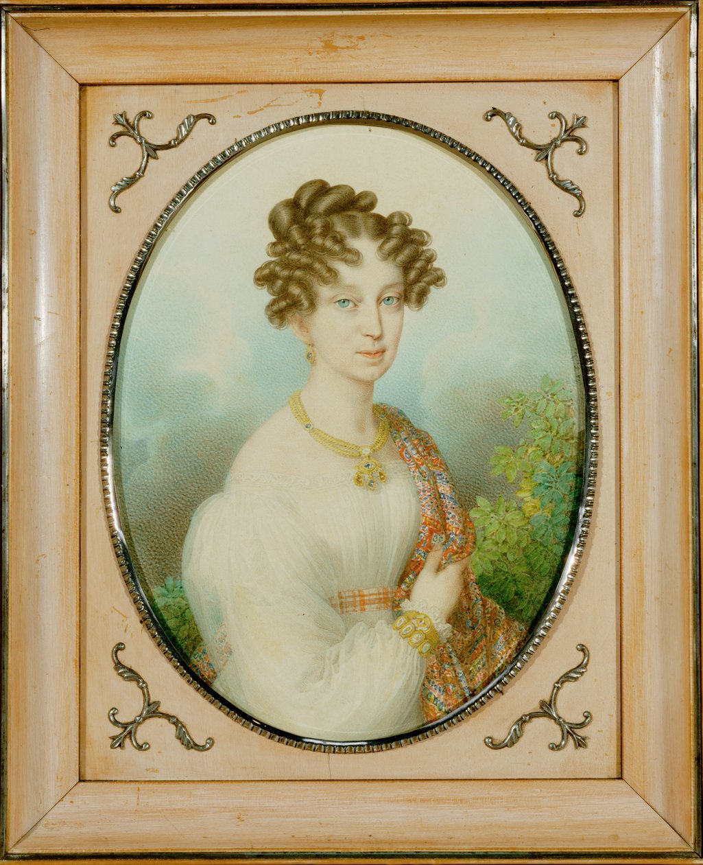 Marie-Louise Habsbourg-Lothringen, veuve de Napoléon Ier, duchesse de Parme ... (aquarelle sur carton) - Johann Nepomuk Ender
