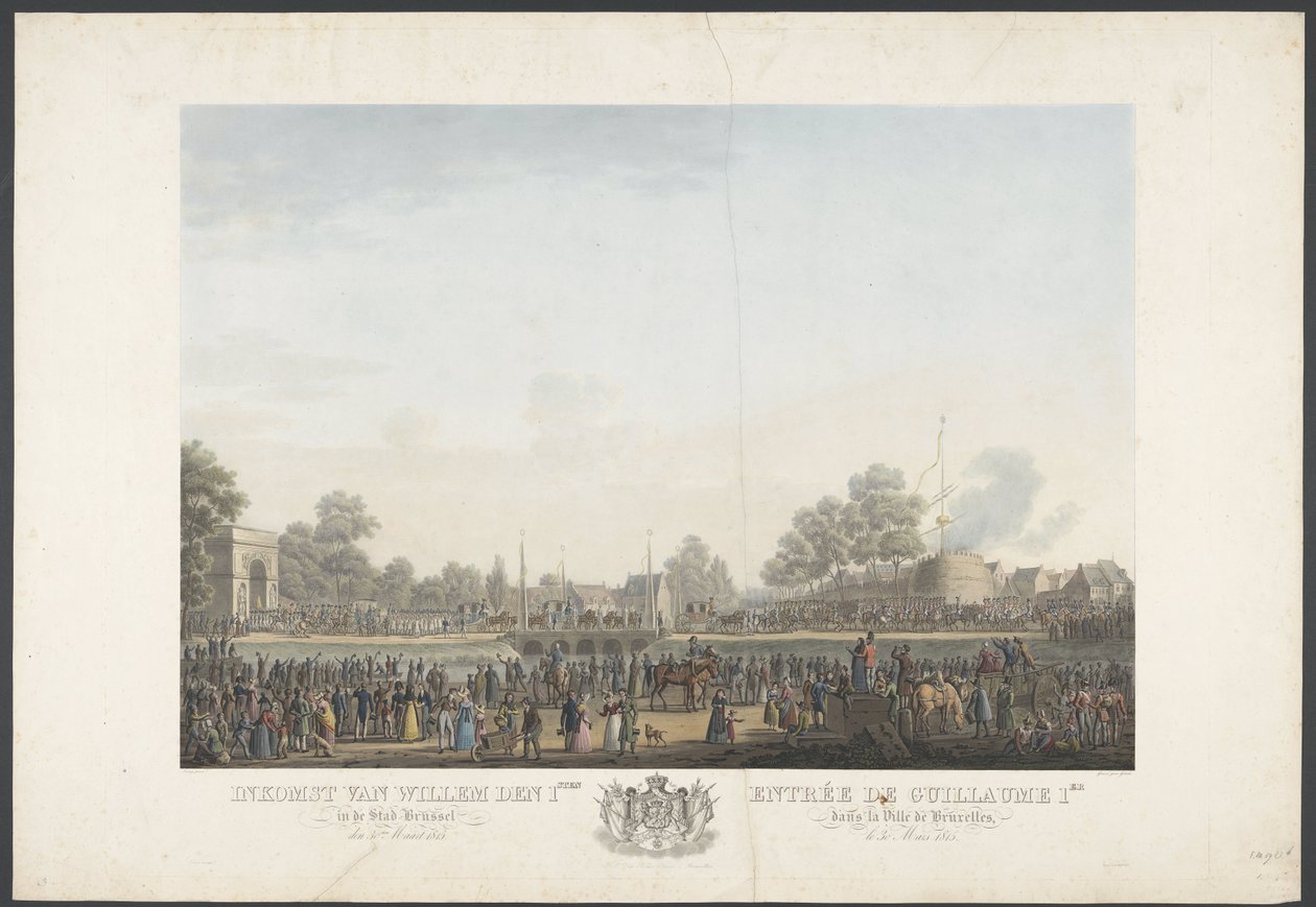 Entrée de Guillaume Ier dans la ville de Bruxelles, le 30 mars 1815 - Johann Nepomuk Gibèle