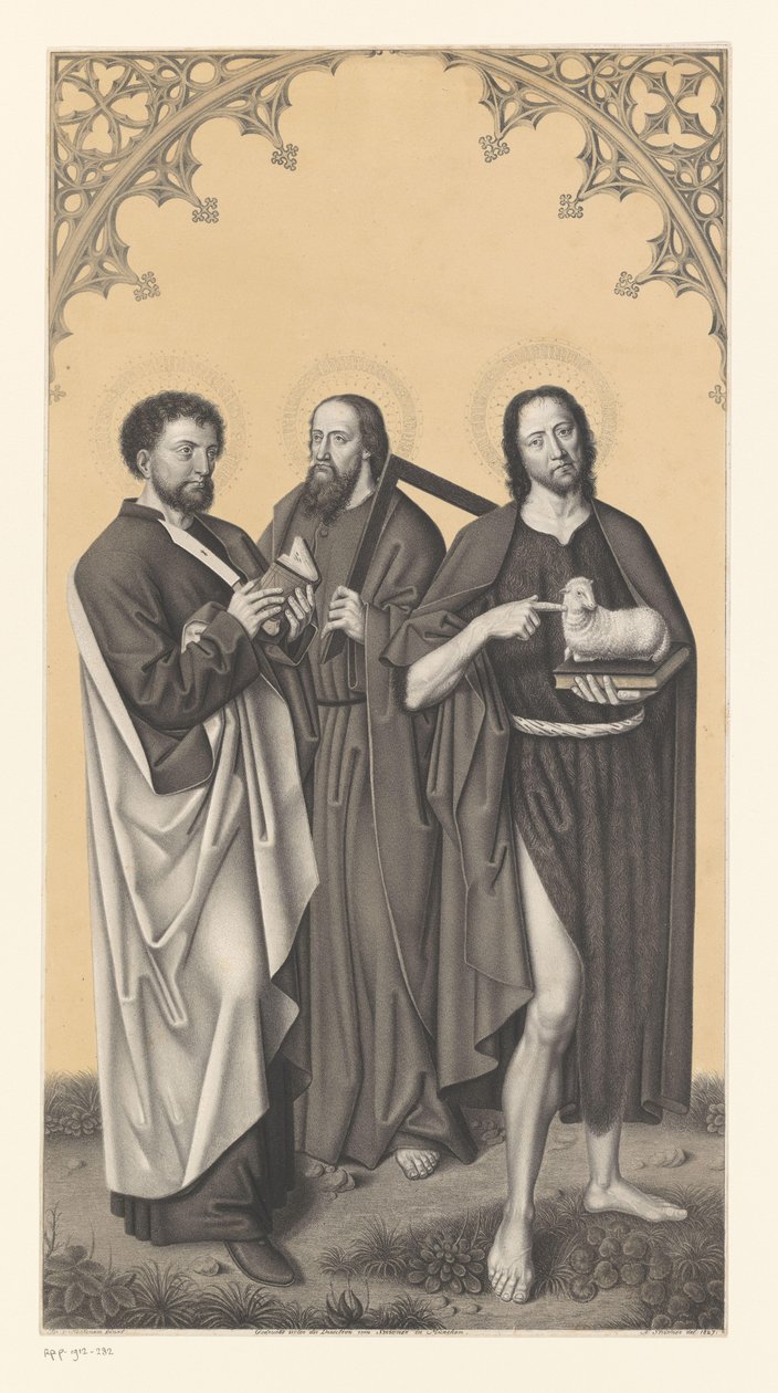Saint Barthélemy, Thomas et Jean-Baptiste (Galerie des Frères Boisserée) - Johann Nepomuk Strixner