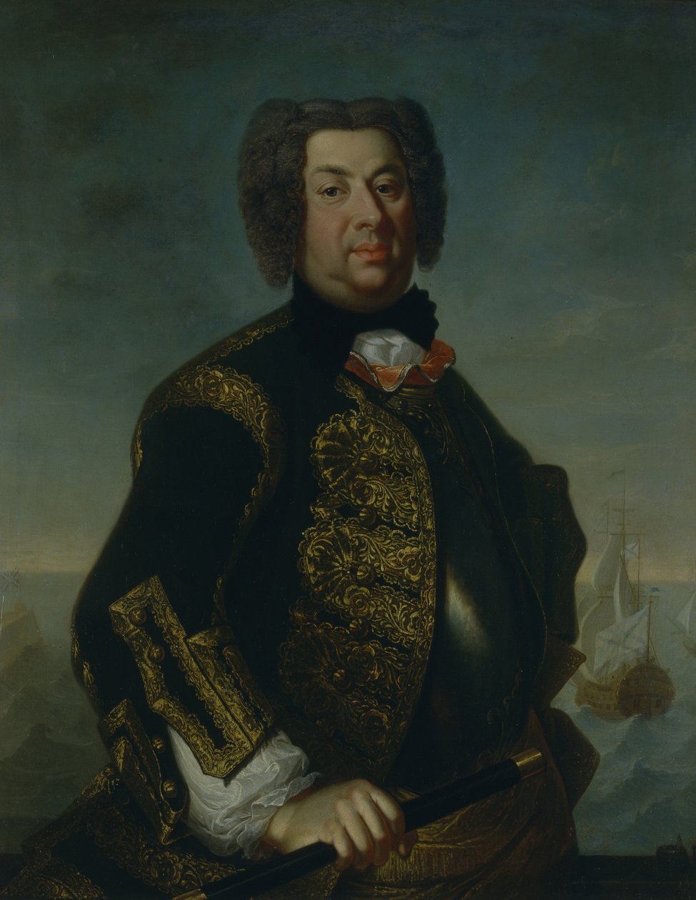 Portrait du contre-amiral Vassili Afanassievitch Dmitriev-Mamonov, 1735 - Johann Paul Luedden