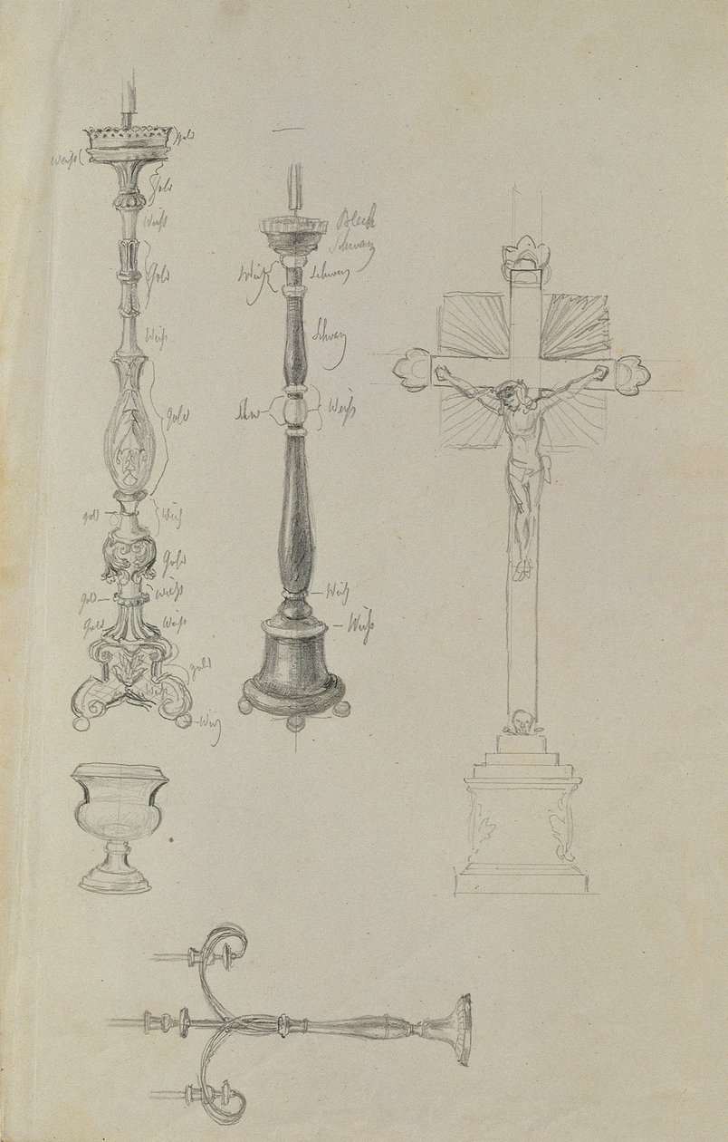 Étude de détail pour la mise en bière de Juliana Krafft et de sa fille Ludovica - Johann Peter Krafft