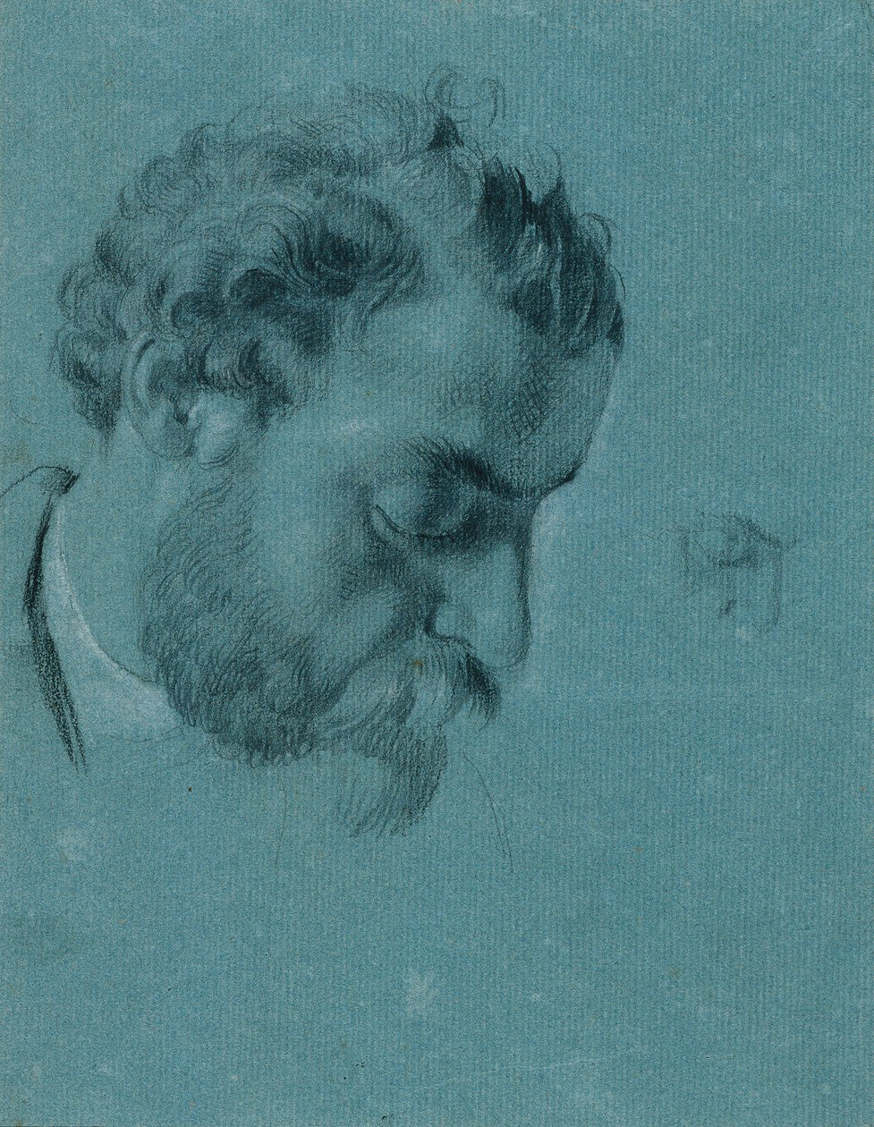 Étude de portrait pour "David avec la tête de Goliath" - Johann Peter Krafft