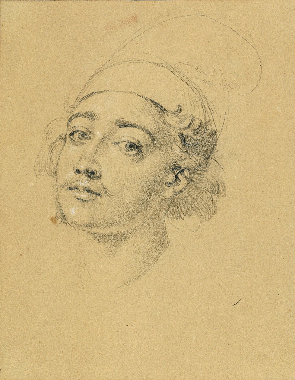 Étude de portrait pour "Sortie de Nicolas Zrinyi devant la forteresse de Szigeth" - Johann Peter Krafft