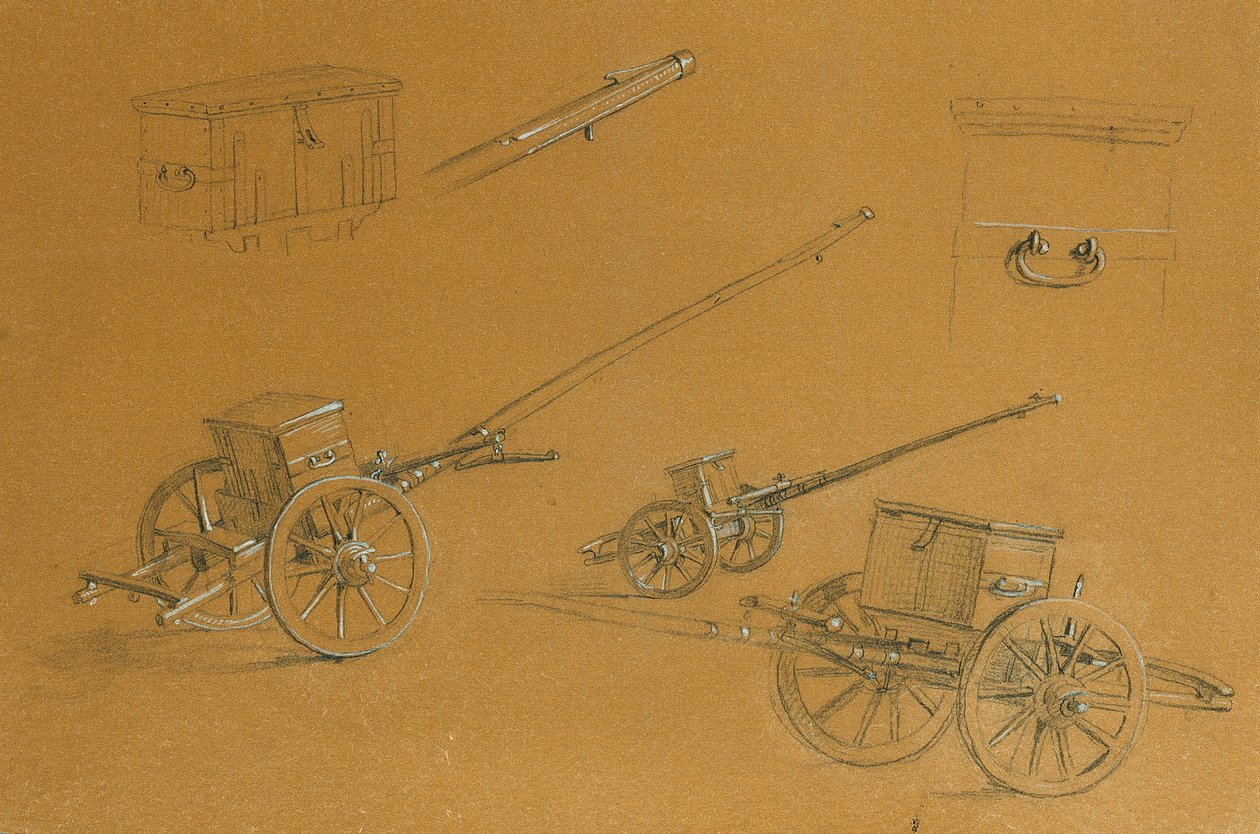 Étude de canons, équipements militaires - Johann Peter Krafft