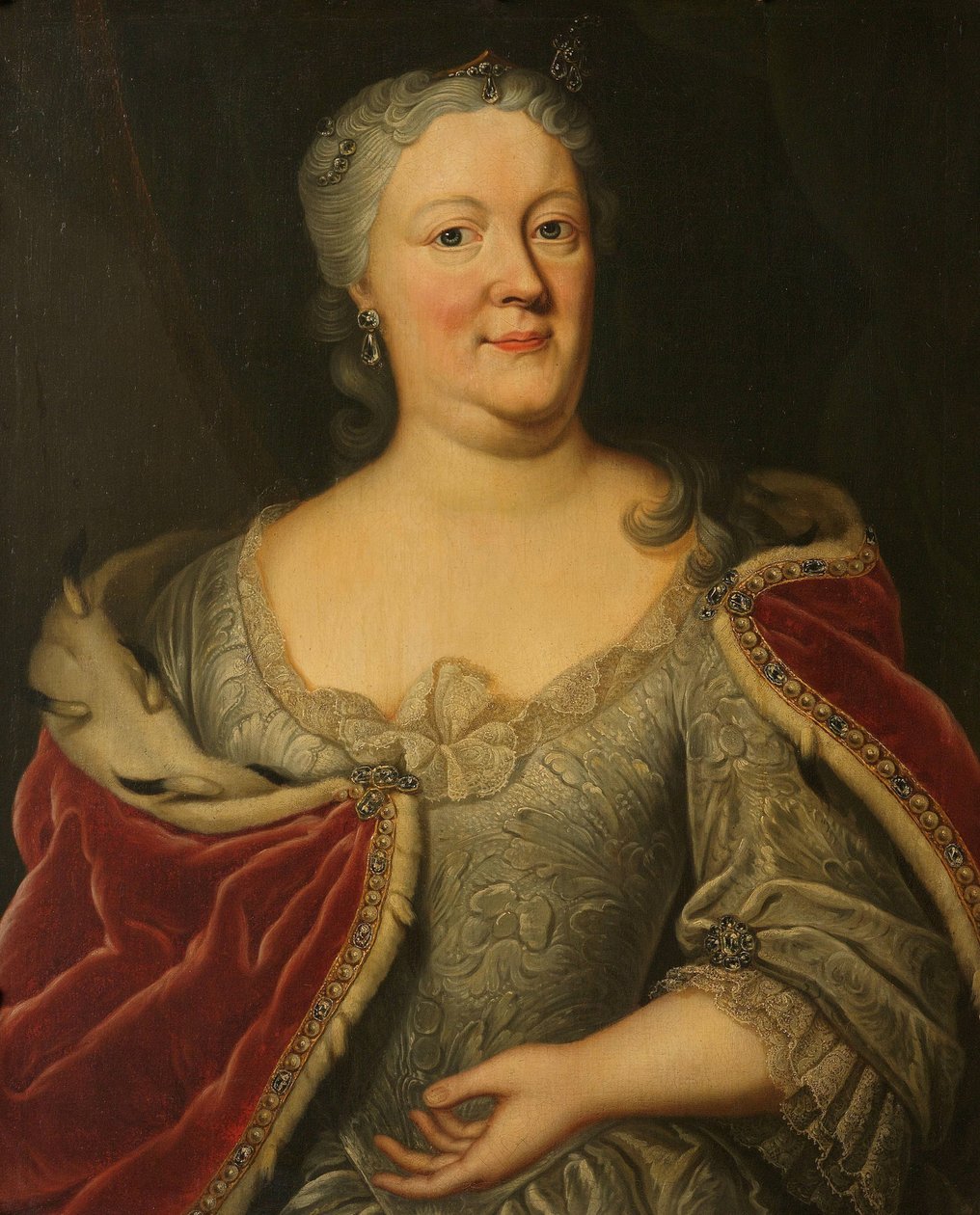 Portrait de Maria Louisa van Hessen-Kassel, appelée Maaike-Meu. Veuve du stathouder de Frise John Willem Friso, prince d