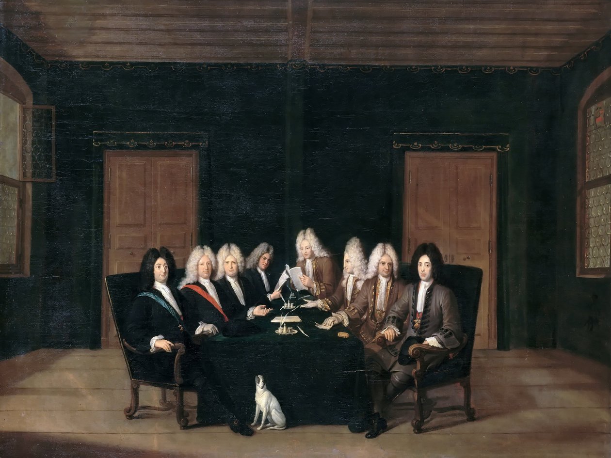 Les émissaires du congrès de paix de Baden le 7 septembre 1714 - Johann Rudolf Huber