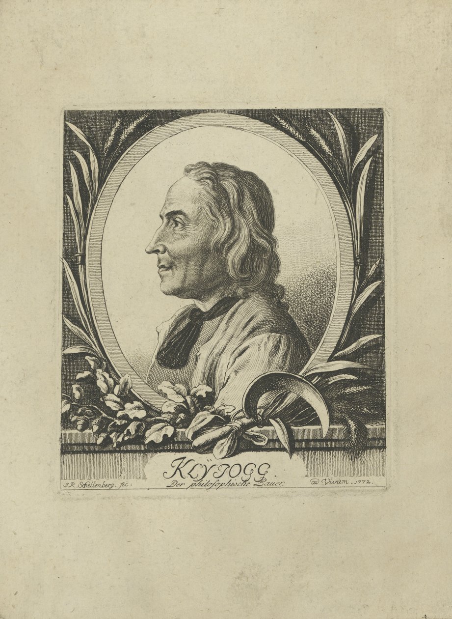 Portrait de Jakob Kleinjogg Gujer - Johann Rudolf Schellenberg