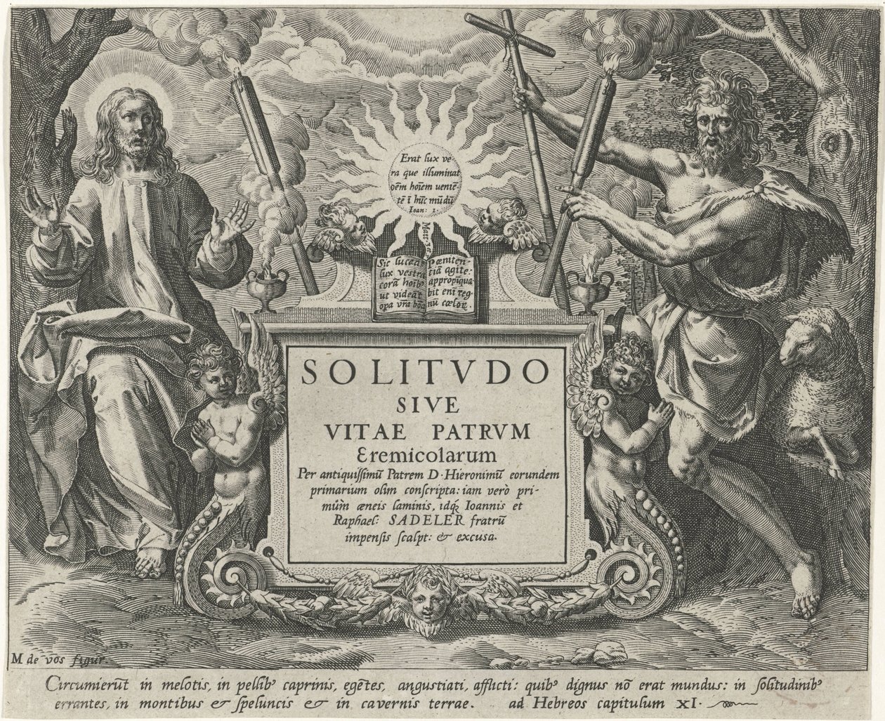 Christ et Jean-Baptiste (Ermites masculins) - Johann Sadeler (I)