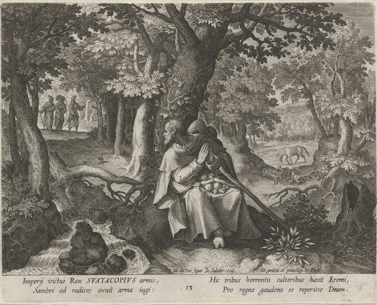 Saint Suatacopius en ermite - Johann Sadeler (I)
