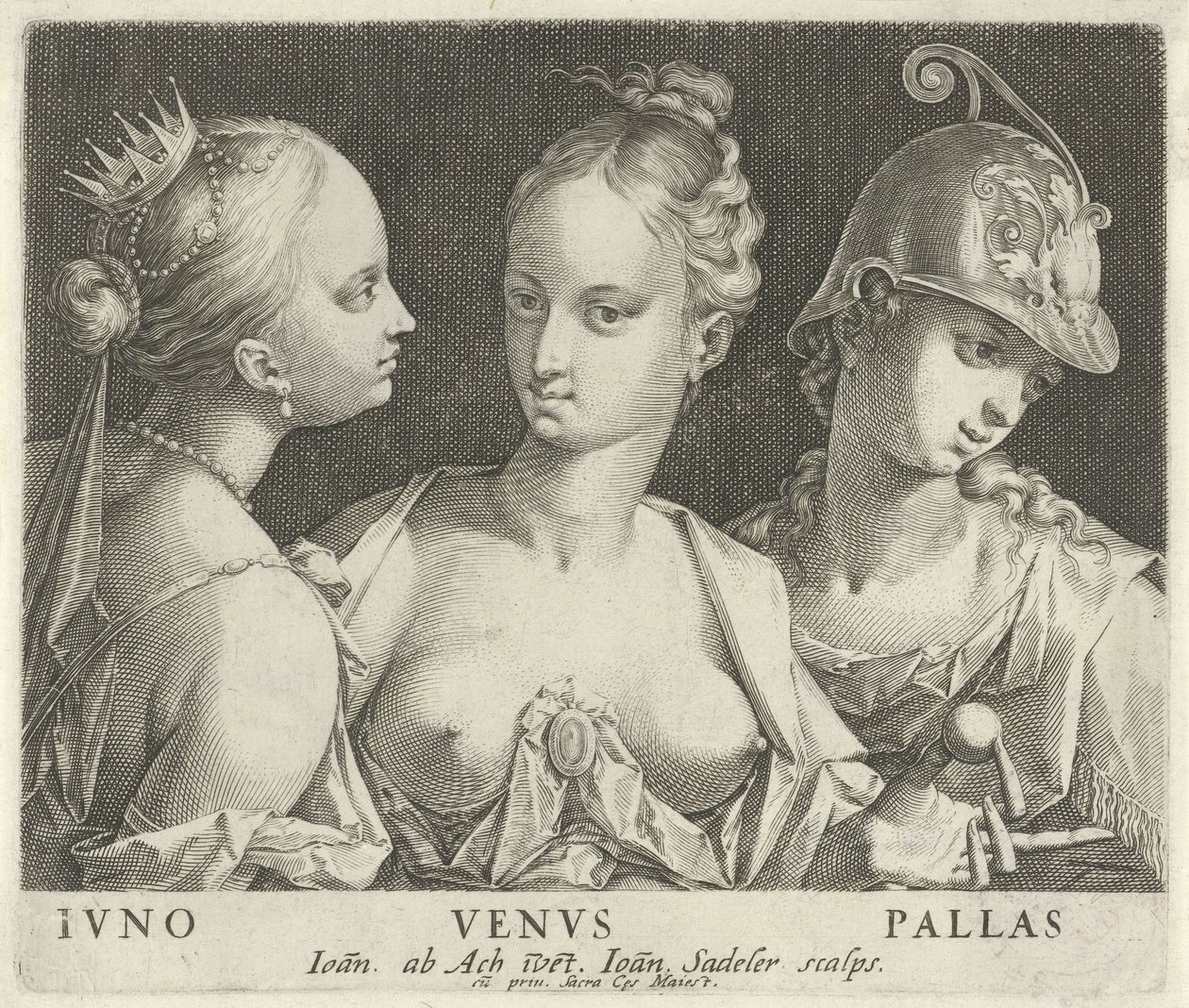 Junon, Vénus et Minerve - Johann Sadeler (I)