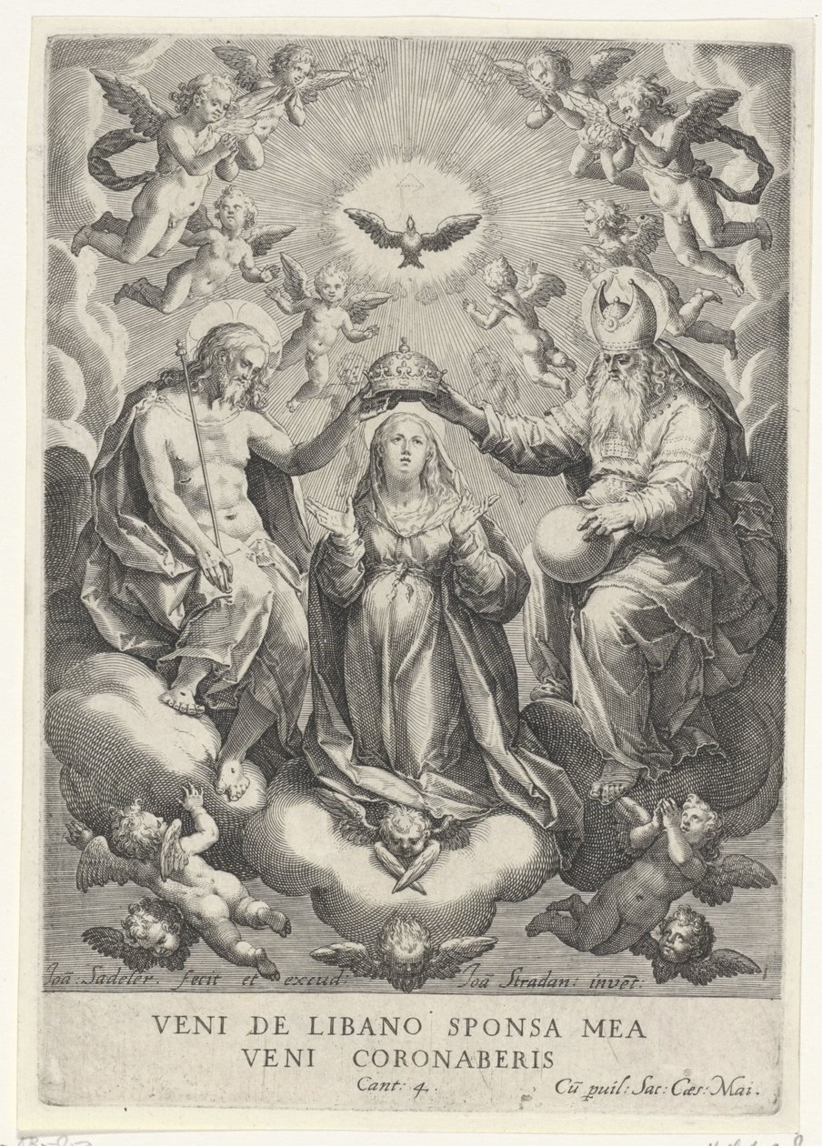 Couronnement de Marie avec des chœurs d