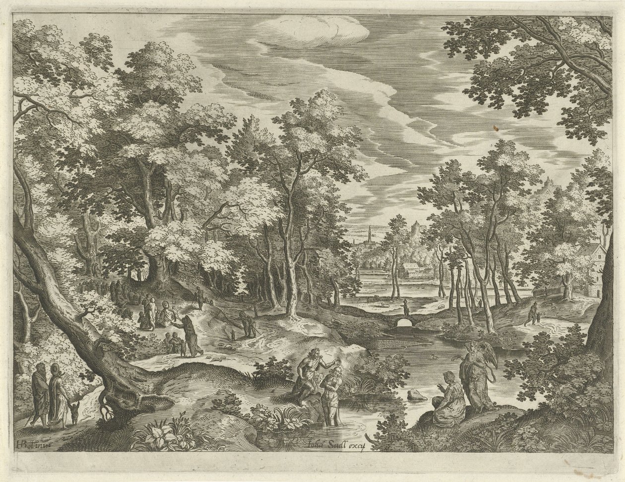 Paysage avec le baptême du Christ (Paysages avec scènes de l