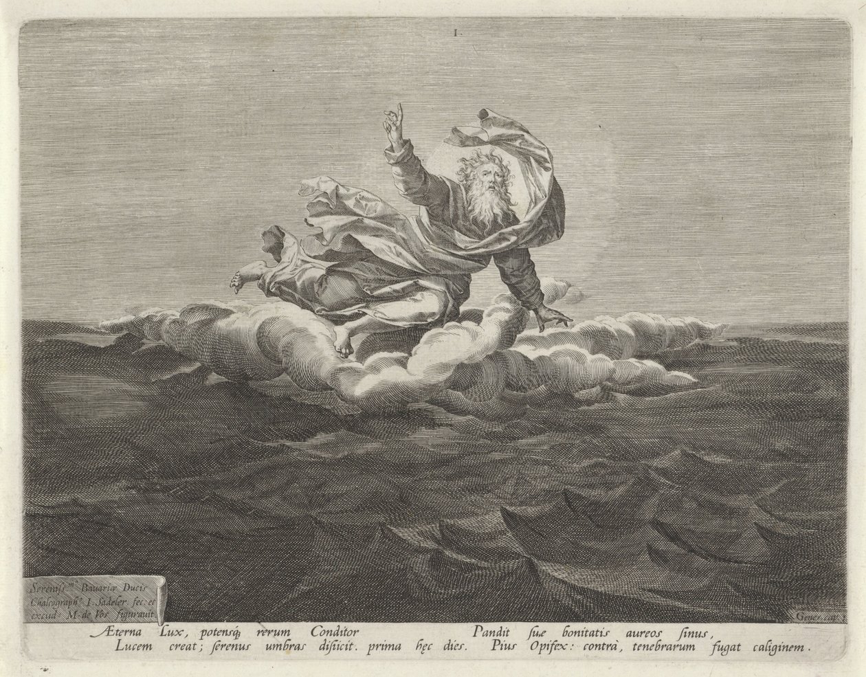 Création de la lumière et des ténèbres, Création du monde (titre de la série) - Johann Sadeler (I)