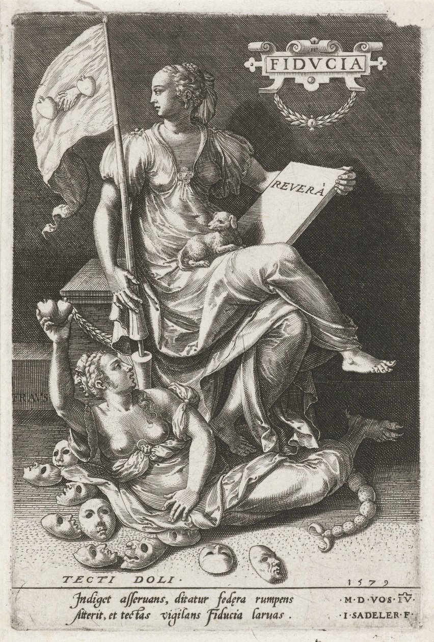 La confiance (Fiducia) triomphe de la tromperie secrète (Tecti doli) - Johann Sadeler (I)